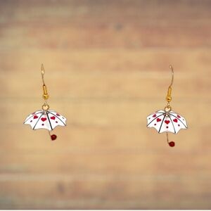 New Indio Jewelry Acrylic Heart Umbrella Earrings Item #2057
